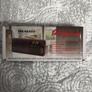 Ridgeway Multifunction Radio 3 band radio with memory card & LED Display Speaker
